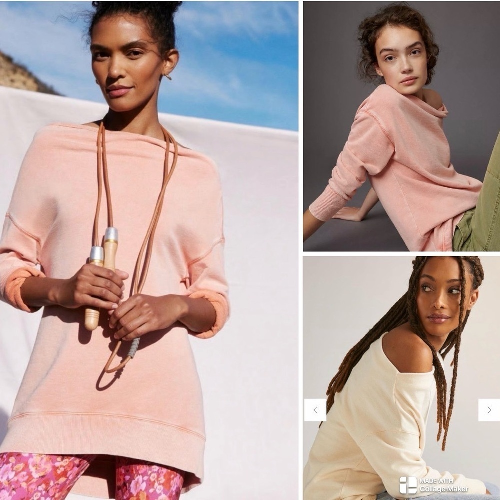 Anthropologie Pilcro Donna boatneck oversized sweatshirt